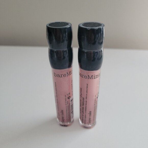 BareMinerals Natural Lip Gloss 7 Layer Cake 0.14 oz Sealed Lot of 2 - Picture 2 of 5